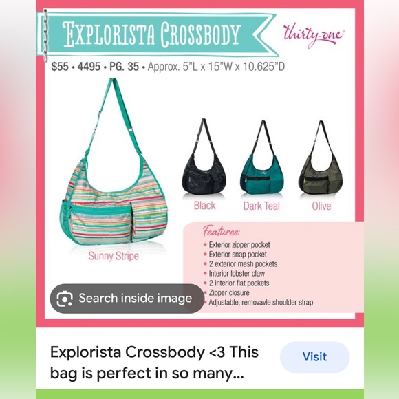 Thirty-One brand new super cute Explorista cross body bag - Picture 2 of 8